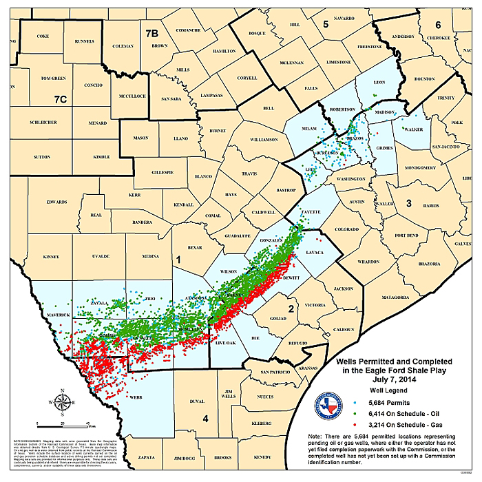 Wells Permitted and Completed in the Eagle Ford Shale Play