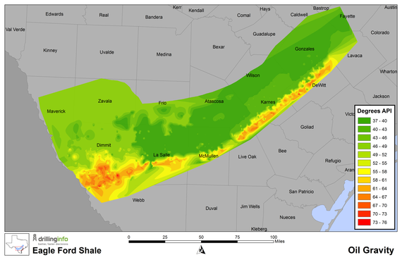 Eagle Ford Shale Oil Gravity